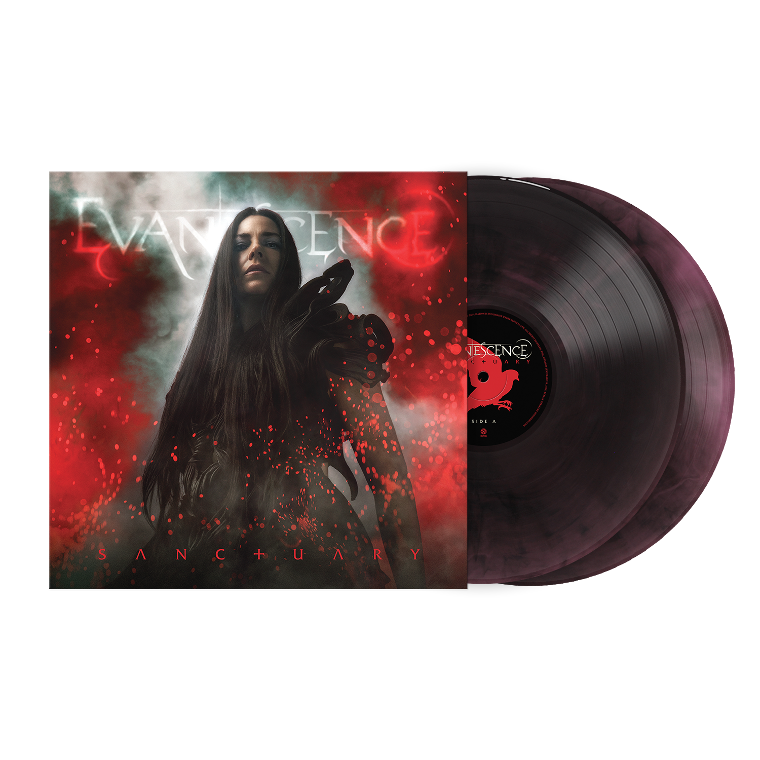 PRE-ORDER Evanescence - Sanctuary (Indie Exclusive) [Deep Purple & Black Marble] [2LP] Vinyl Record
