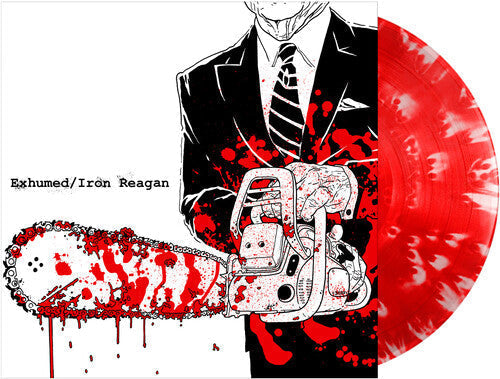 Exhumed/Iron Reagan - Split 12" [Red, White Splatter] Vinyl Record