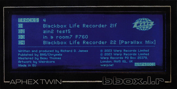 Blackbox Life Recorder 21f / In A Room7 F760 (VINYL) | Mint (M) Mint (M)