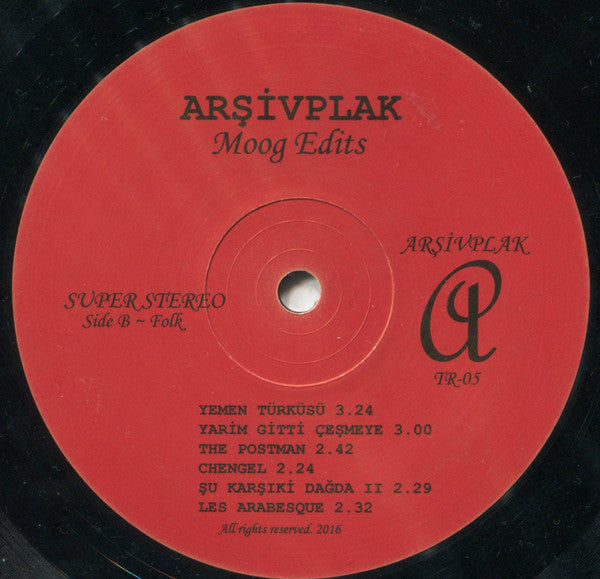 Arşivplak - Moog Edits (VINYL) | Mint (M) Mint (M)