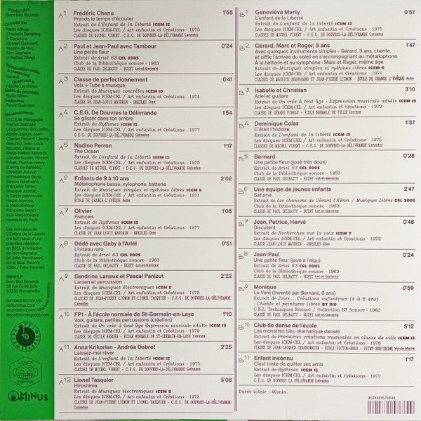 Prends Le Temps D'écouter - Musique D'expression Libre Dans Les Classes Freinet / Tape Music, Sound Experiments And Free Folk Songs From Freinet Classes - 1962/1982 | Mint (M) Mint (M)
