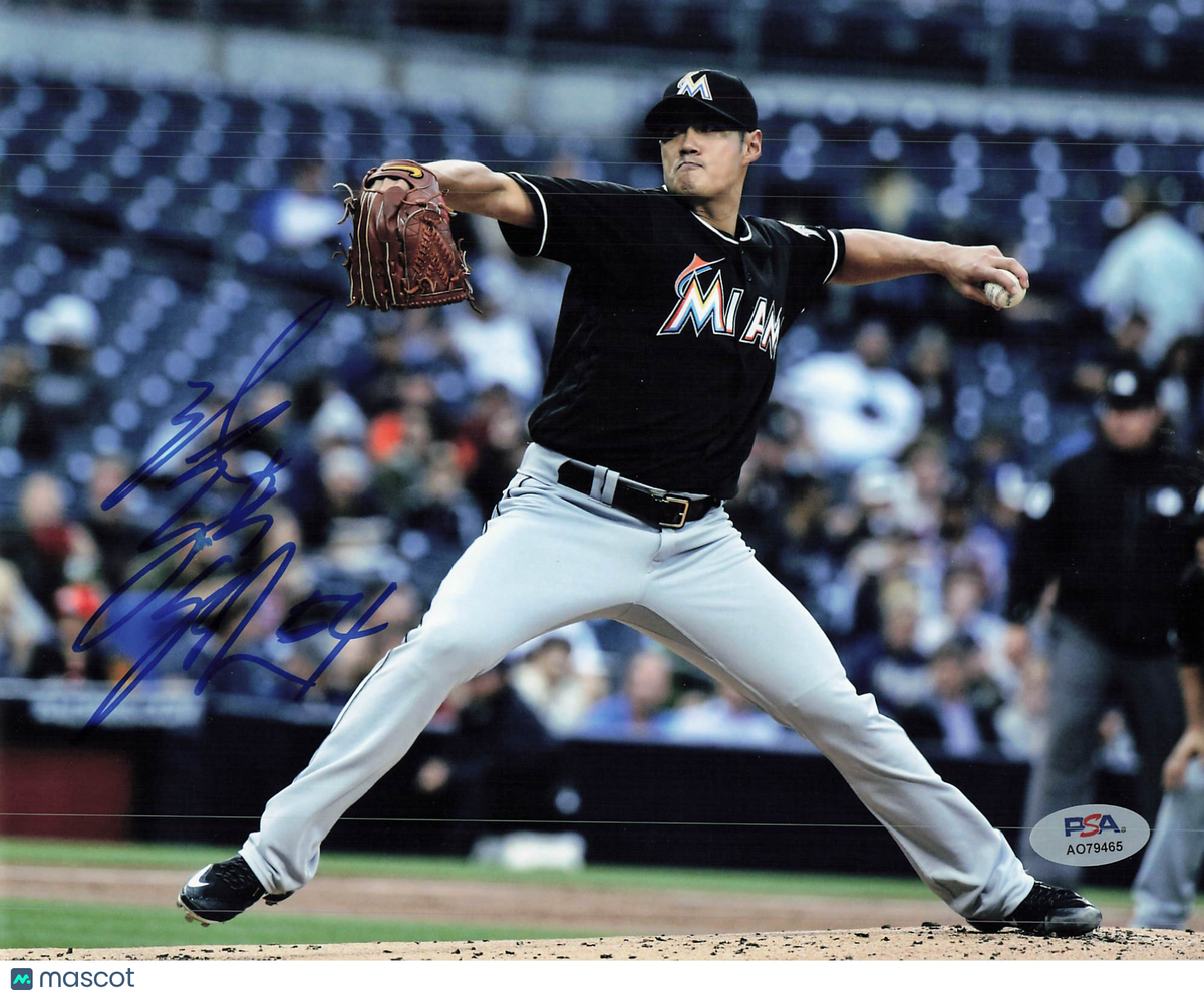 Wei‑Yin Chen Miami Marlins Signed 8x10 Photo PSA