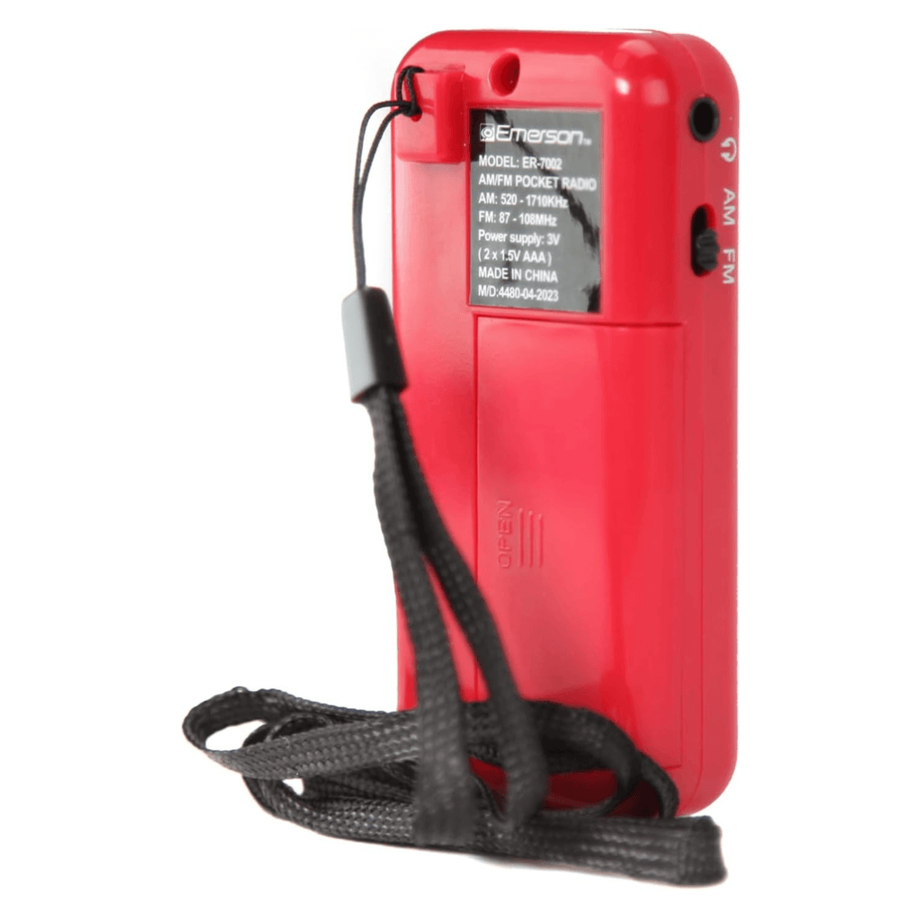 Emerson Portable AMFM Radio with Earbuds and Wide Frequency Range of Stations