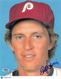 Bob Dernier Signed 8x10 Photo PSA Philadelphia Phillies