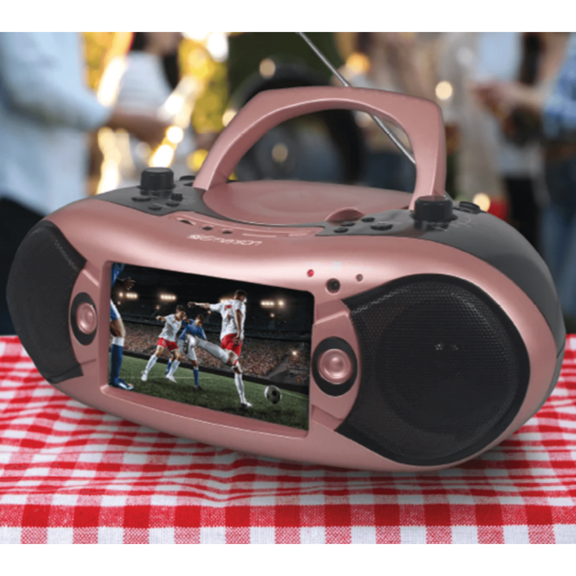 Emerson 7" Bluetooth DVD Boombox Rose Gold - Refurbished