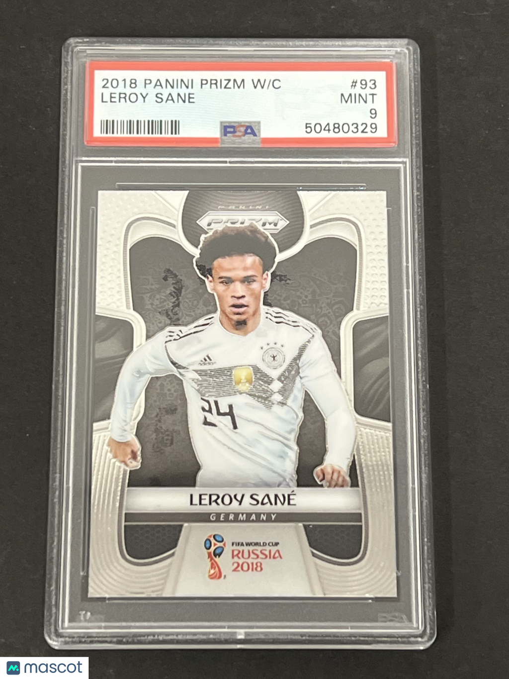2018 Panini Prizm World Cup #93 Leroy Sane Signed Card PSA 9 Autographed