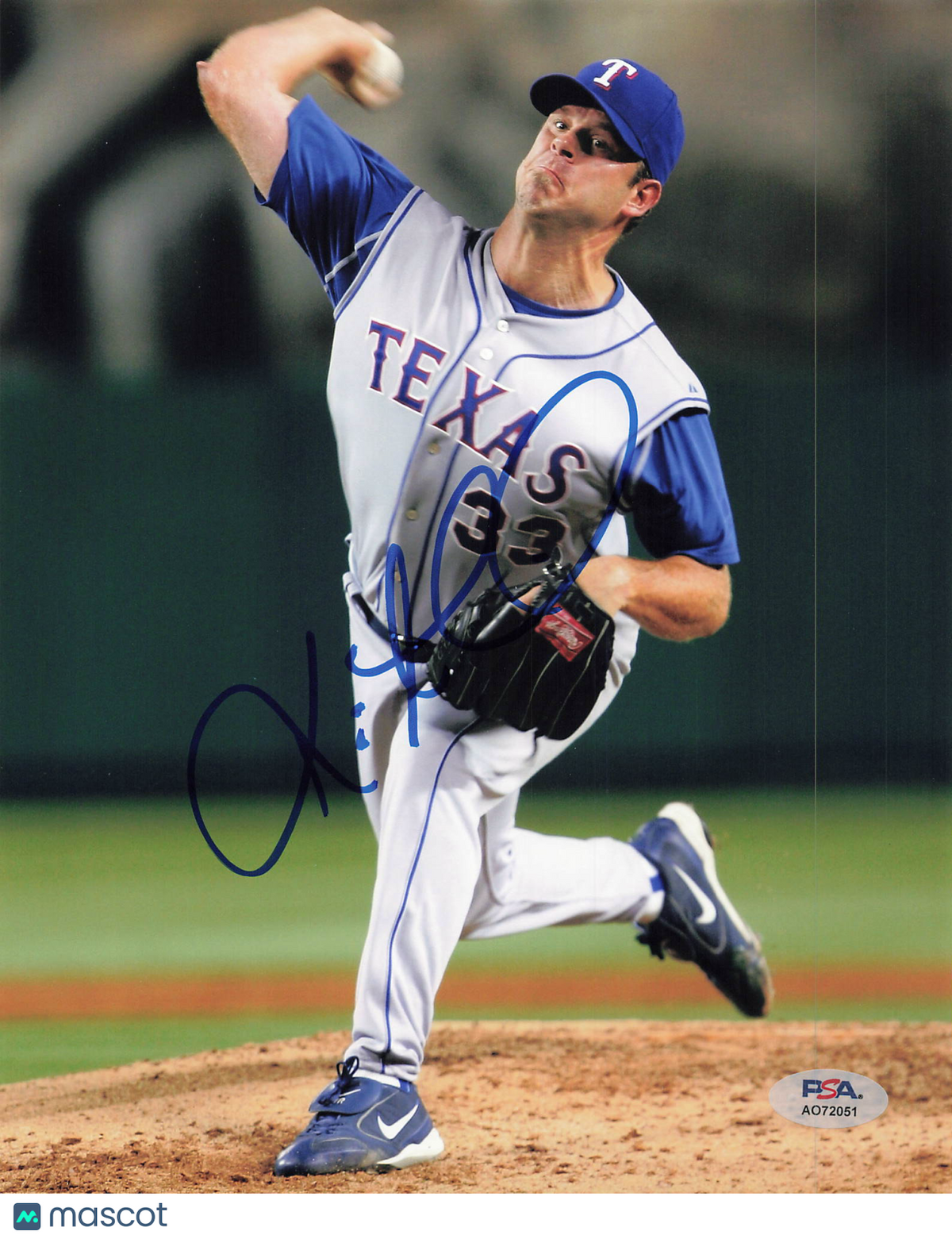 Kevin Millwood Signed 8x10 Photo PSA Texas Rangers