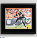 Josh Gordon Signed Cleveland Browns Football 11x14 Custom Framed Photo PSA