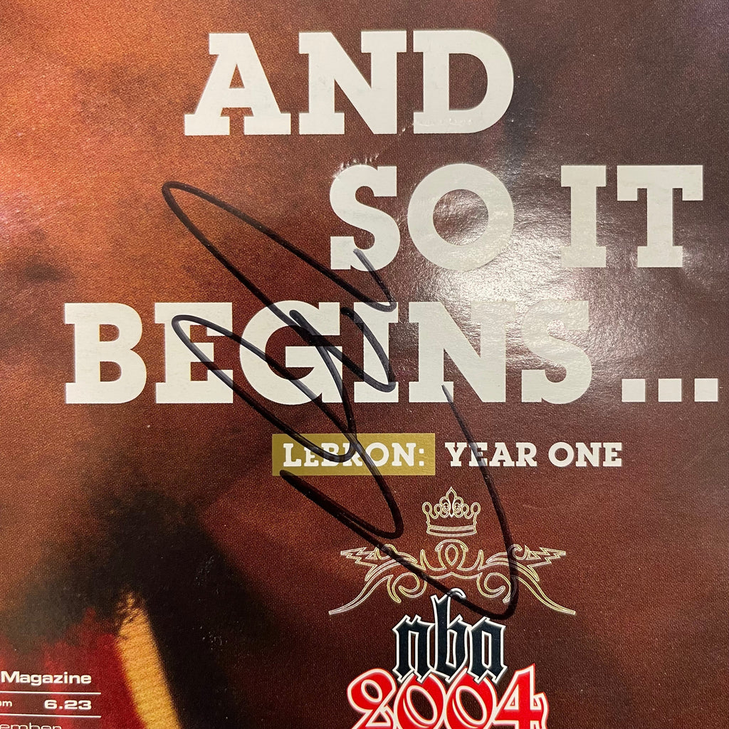 LeBron James Cleveland Cavaliers Signed Basketball Magazine PSA