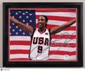 Lisa Leslie Los Angeles Sparks Signed Basketball 8x10 Custom Framed Photo PSA