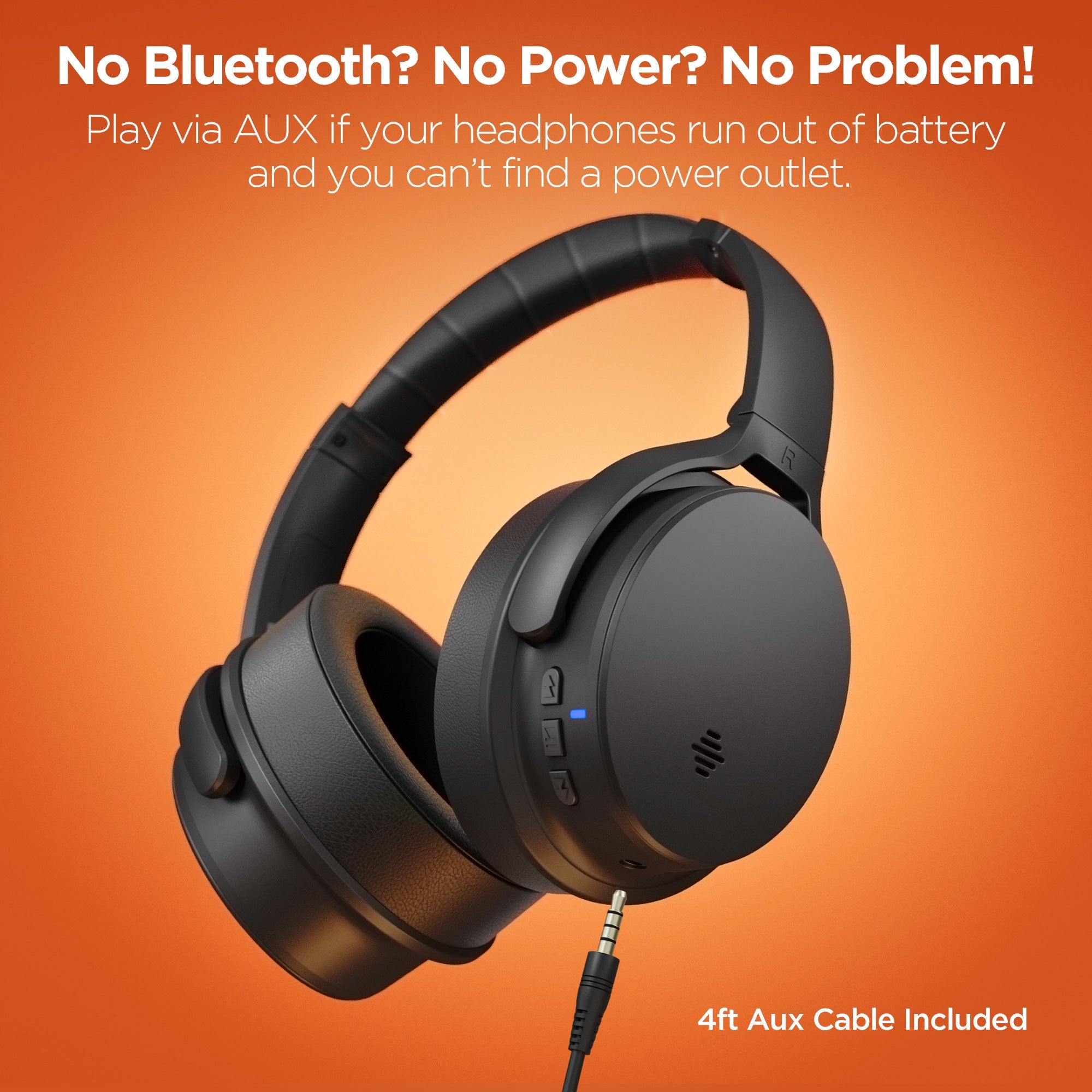 HyperGear Stealth ANC Wireless Headphones with Dynamic Bass Feature