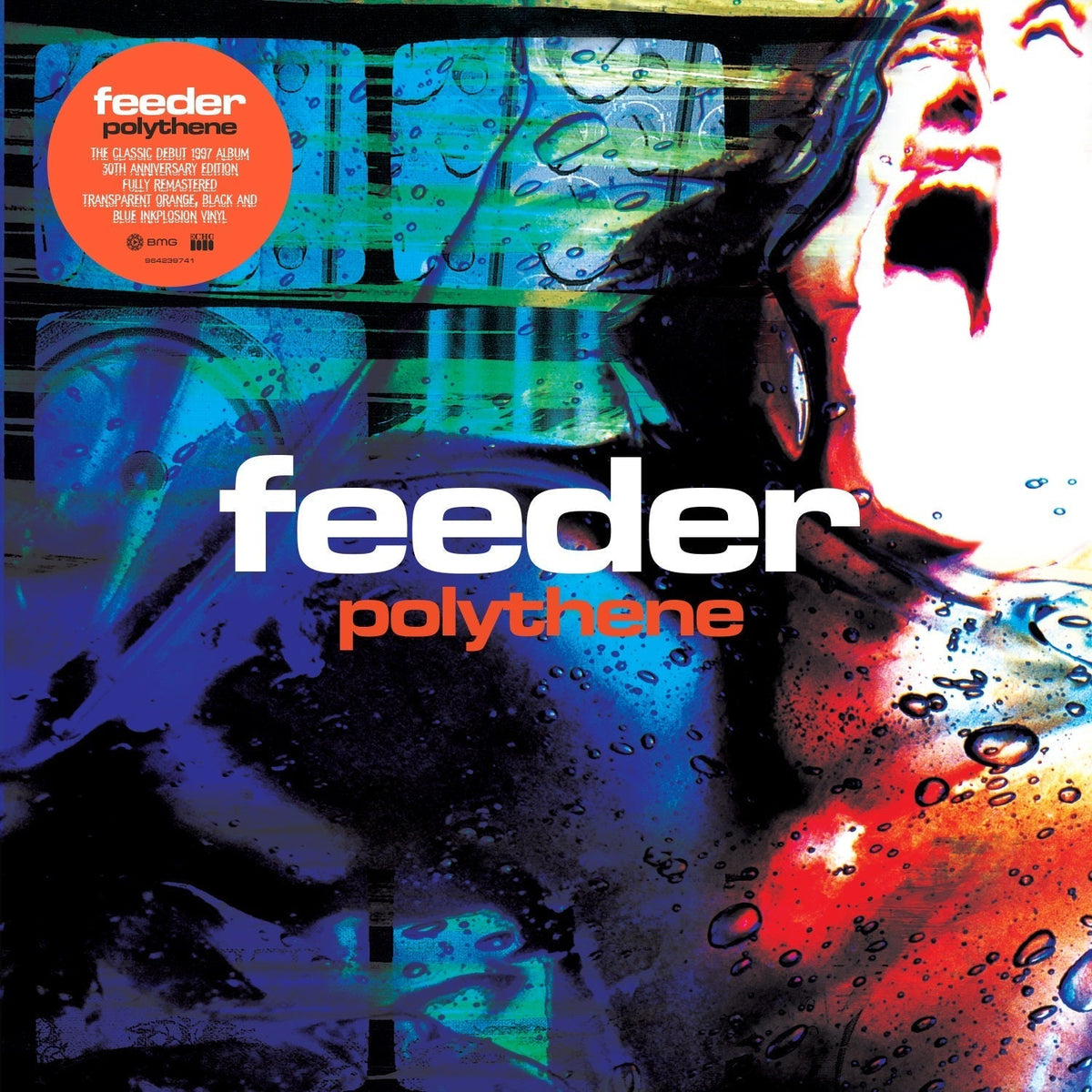 PRE-ORDER: Feeder - Polythene (30Th Anniversary) [Transparent Orange/Black/Blue LP] Vinyl Record