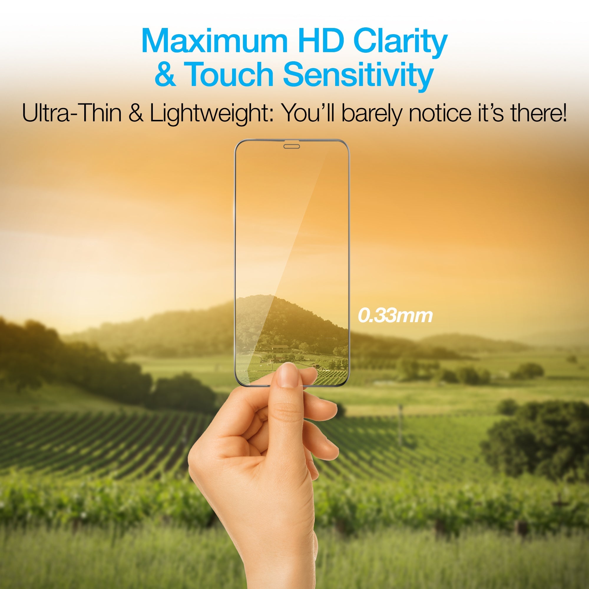 Naztech IntelliShield Tempered Glass Screen Protector with 3D Edge for the iPhone 12 Mini