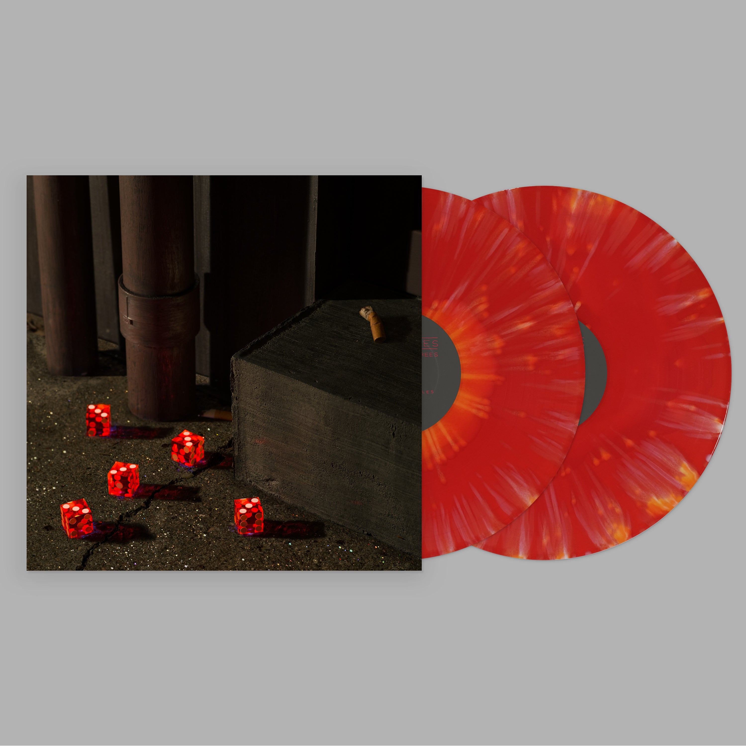 Bright Eyes FIVE DICE, ALL THREES (2LP, Red & Orange Splatter) Vinyl Record