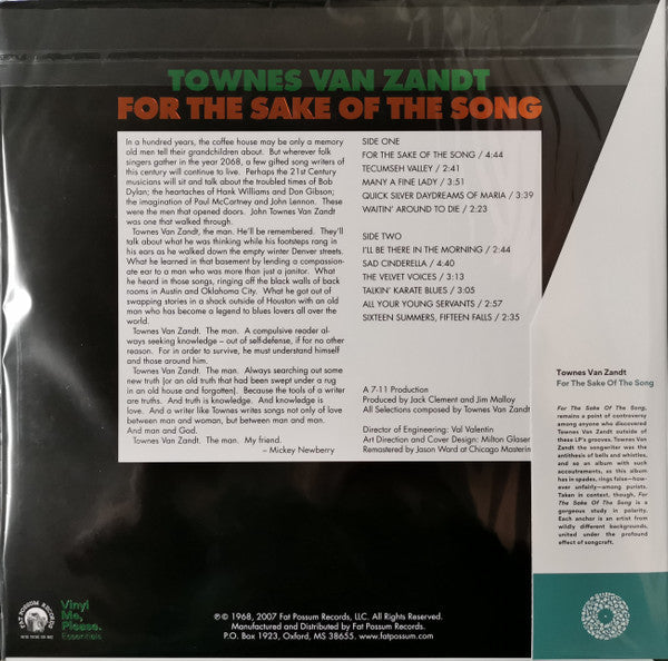 For The Sake Of The Song (VMP VINYL) | Mint (M) Mint (M)