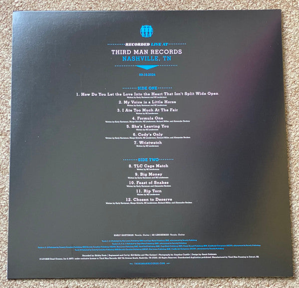Karly Hartzman And MJ Lenderman Live At Third Man Records (VINYL) | Mint (M) Mint (M)