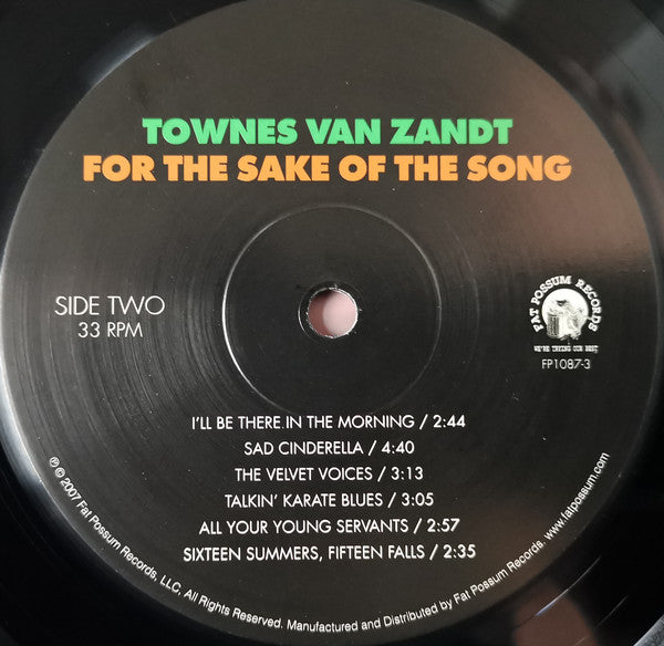 For The Sake Of The Song (VMP VINYL) | Mint (M) Mint (M)