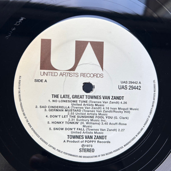The Late Great Townes Van Zandt (VINYL) | Mint (M) Mint (M)