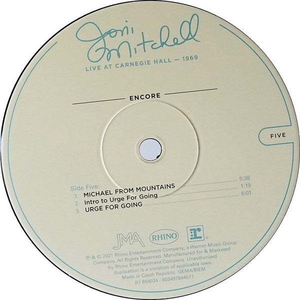 Joni Mitchell - Live At Carnegie Hall - 1969 (3xVINYL) *DISCOUNT COPY* | Mint (M) Mint (M)