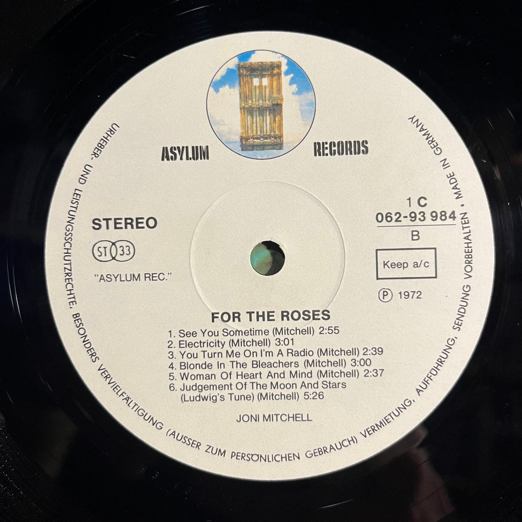 Joni Mitchell - For The Roses *GERMANY* | Excellent (EX) Excellent (EX)