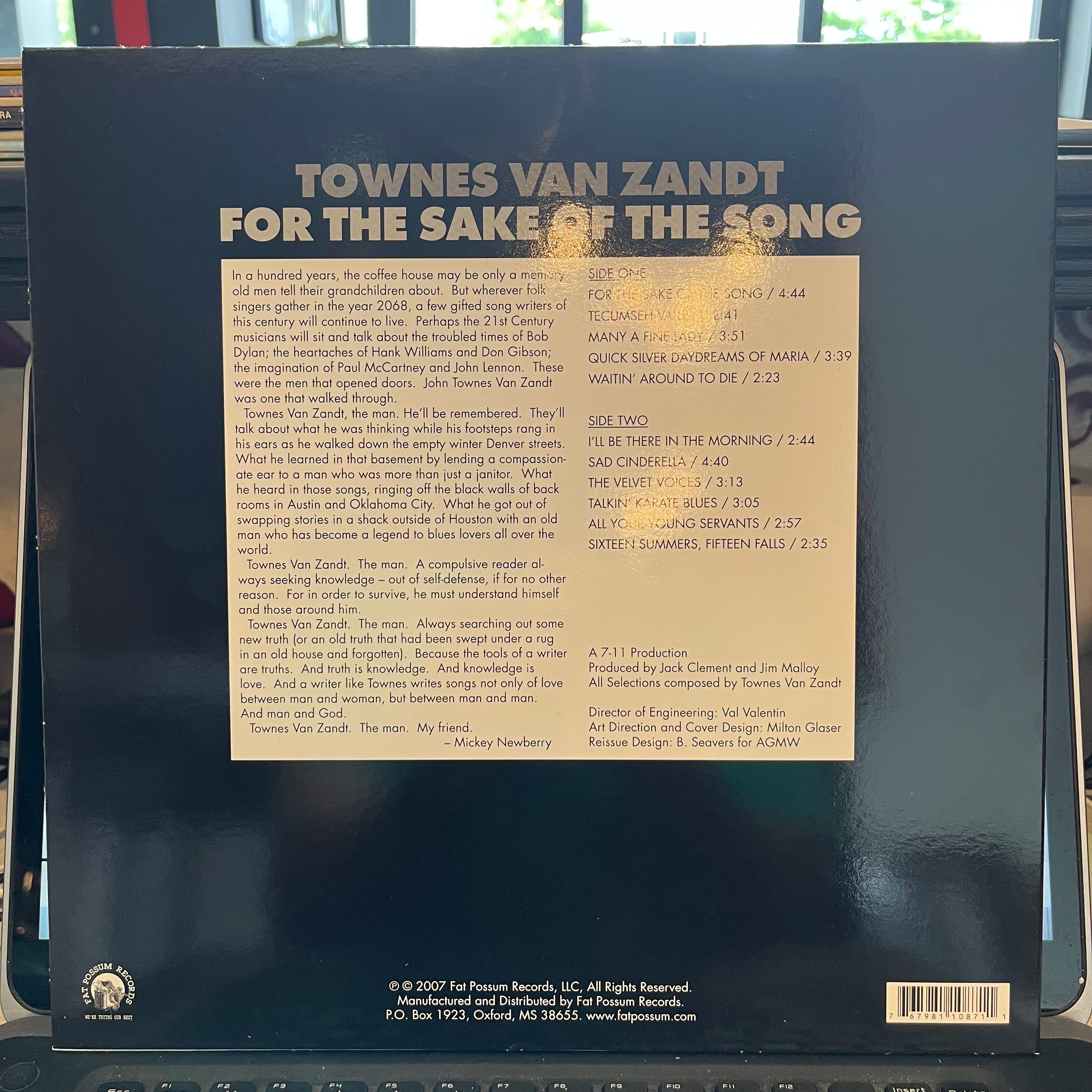 Townes Van Zandt - For The Sake Of The Song | Mint (M) Mint (M)