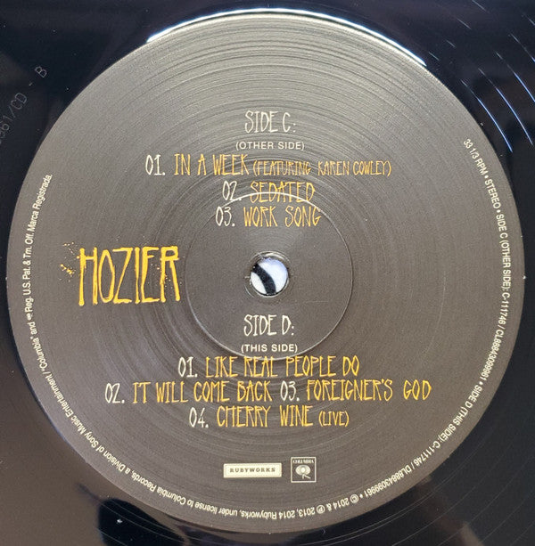 Hozier (BONUS CD) | Mint (M) Mint (M)