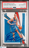 2020 Panini Immaculate Collection #70 Aleksej Pokusevski Signed Card PSA Auto