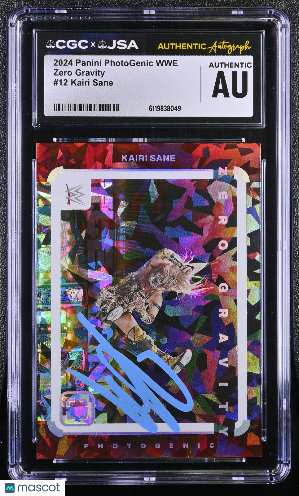 Kairi Sane 2024 Panini Photogenic WWE #12 Zero Gravity Signed Card CGC JSA Auto