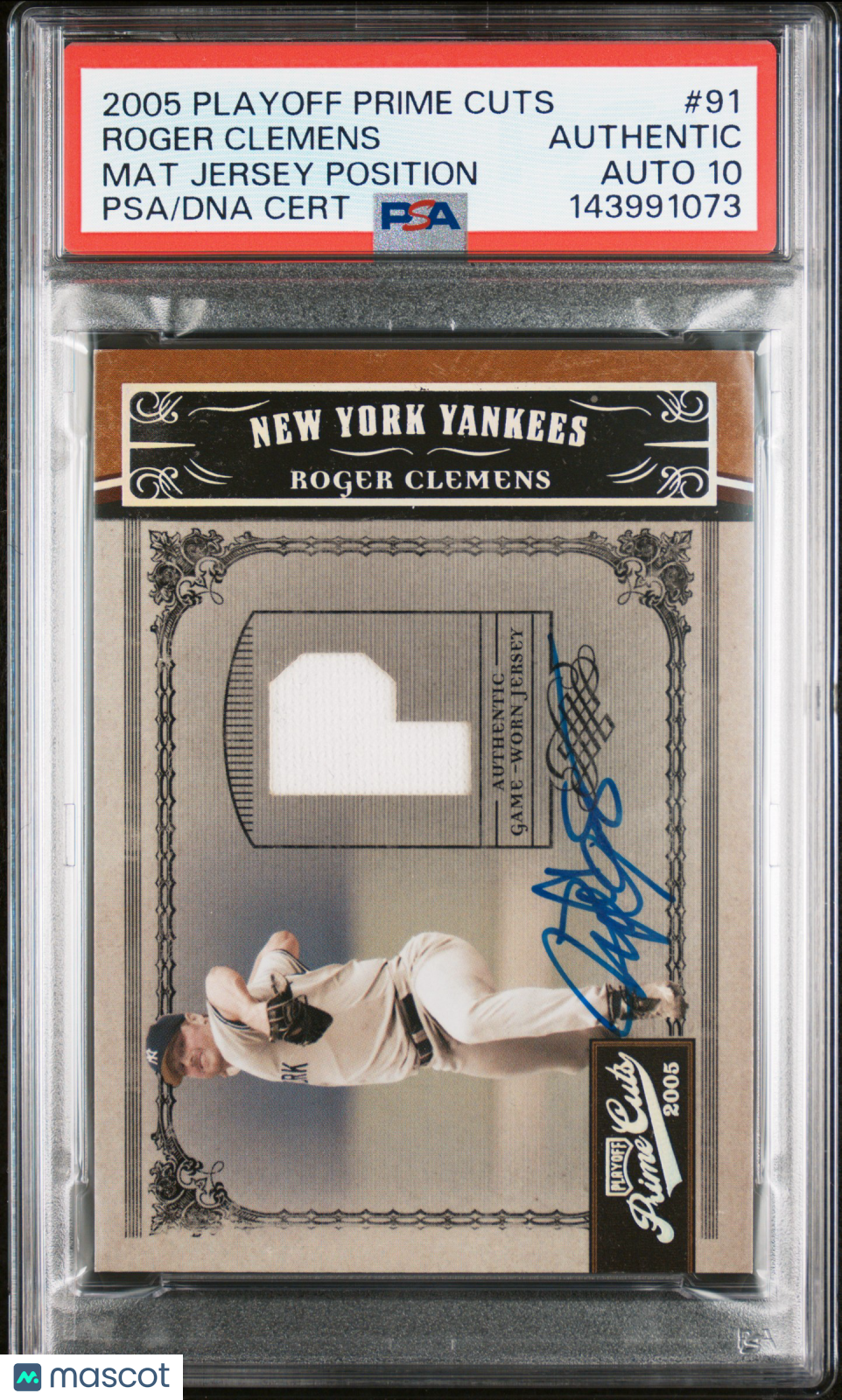 2005 Playoff Prime Cuts Mat Jer #91 Roger Clemens Signed Card Auto 10 PSA Yankee