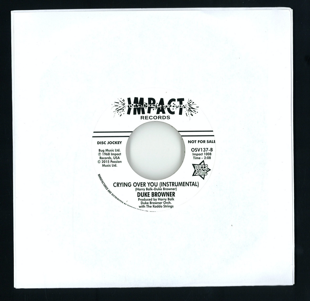 Duke Browner - (PRESALE 5/8/26) Crying Over You (VINYL 7") | Mint (M) Mint (M)