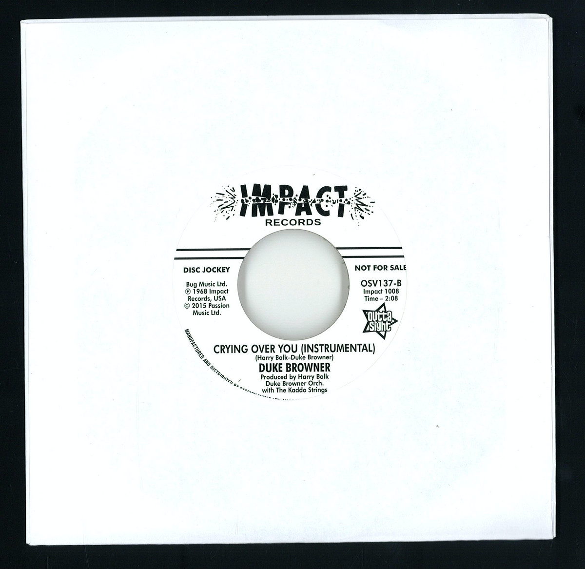 Duke Browner - (PRESALE 5/8/26) Crying Over You (VINYL 7") | Mint (M) Mint (M)