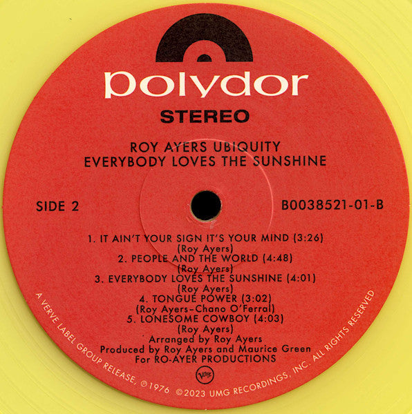 Everybody Loves The Sunshine (YELLOW VINYL) | Mint (M) Mint (M)
