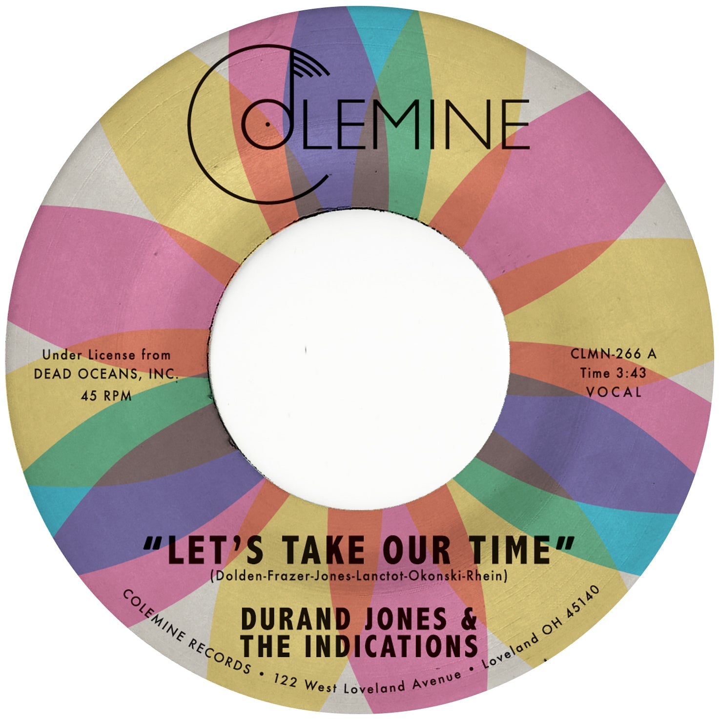 Durand Jones & The Indications - Let's Take Our Time / Flower Moon (RANDOM COLOR VINYL 7") | Mint (M) Mint (M)