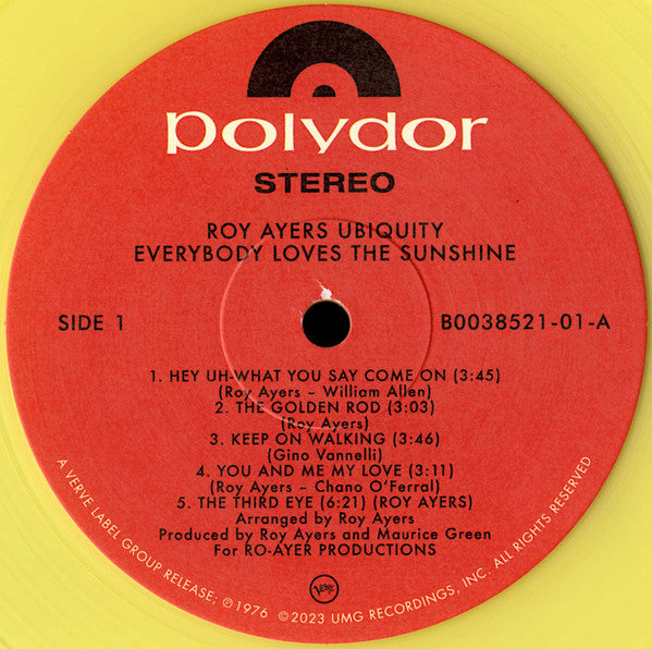 Everybody Loves The Sunshine (YELLOW VINYL) | Mint (M) Mint (M)
