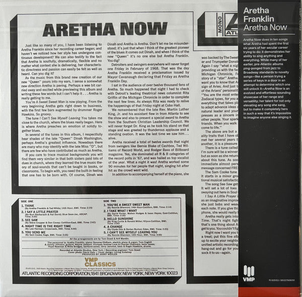 Aretha Now (VMP VINYL) | Mint (M) Mint (M)