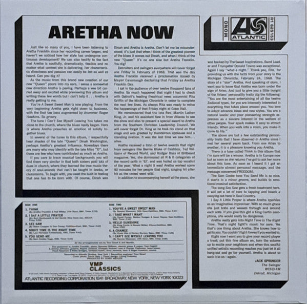 Aretha Now (VMP VINYL) | Mint (M) Mint (M)