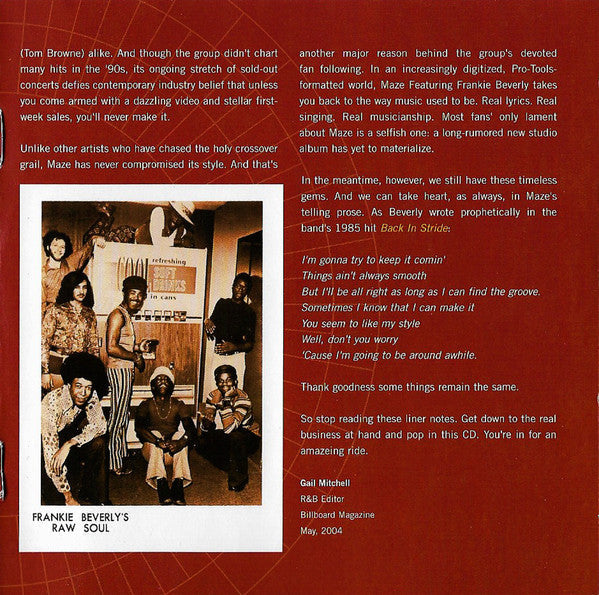 Maze Featuring Frankie Beverly - Greatest Hits (CD) | Mint (M) Mint (M)