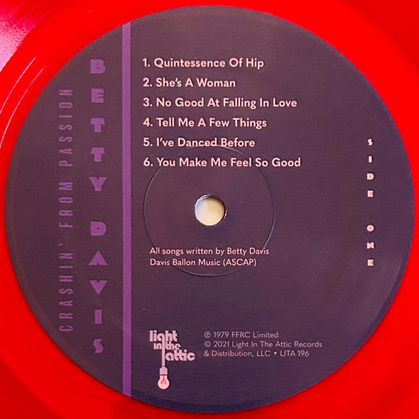 Crashin' From Passion (TRANSPARENT RED VINYL) | Mint (M) Mint (M)