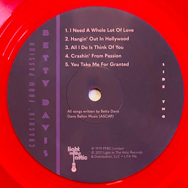 Crashin' From Passion (TRANSPARENT RED VINYL) | Mint (M) Mint (M)