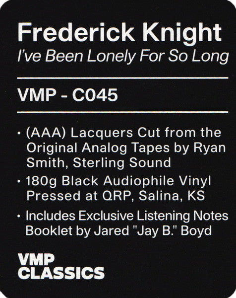 I've Been Lonely For So Long (VINYL / VMP) | Mint (M) Mint (M)