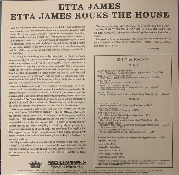 Etta James - Etta James Rocks The House (VINYL) |