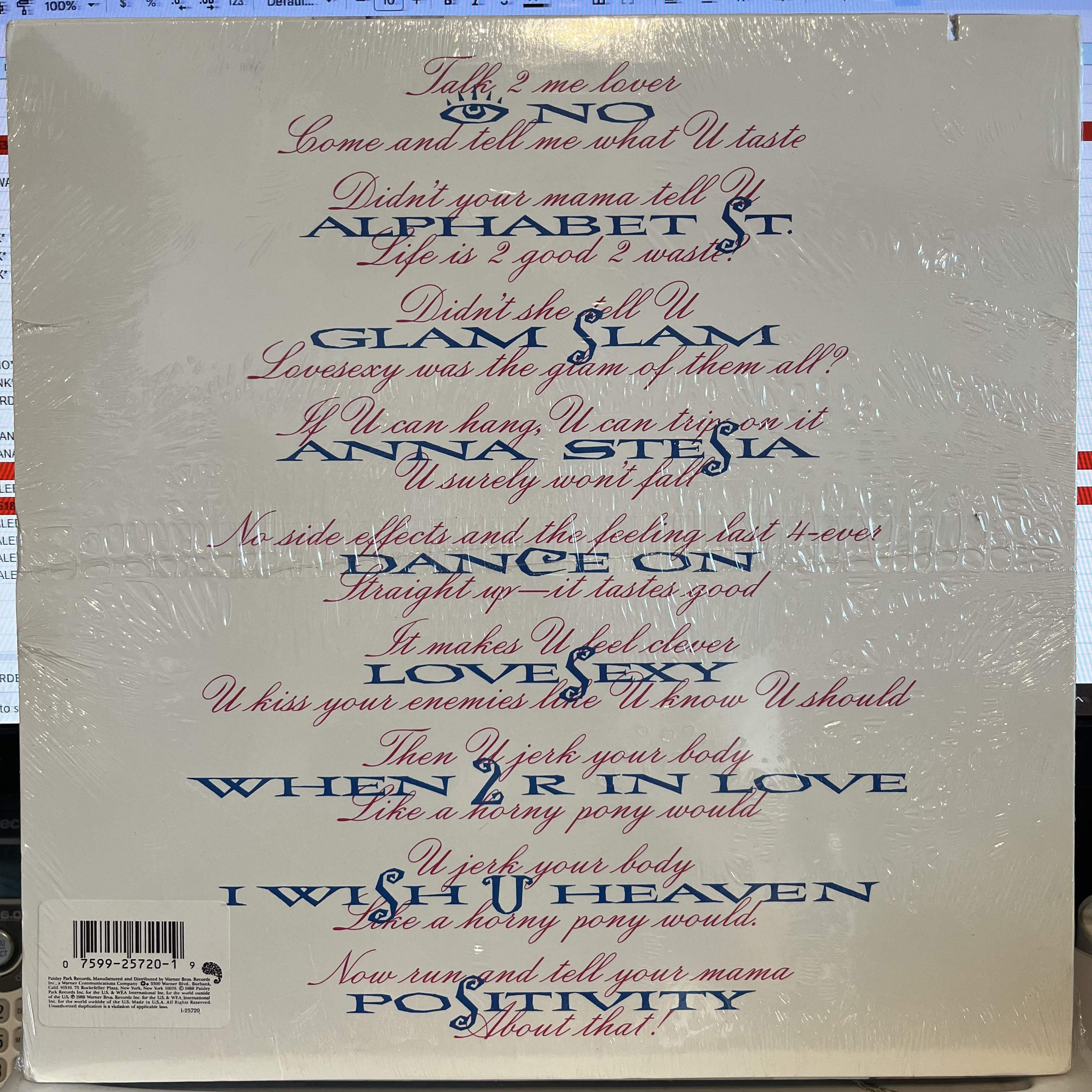 Lovesexy *SEALED* | Mint (M) Near Mint (NM)