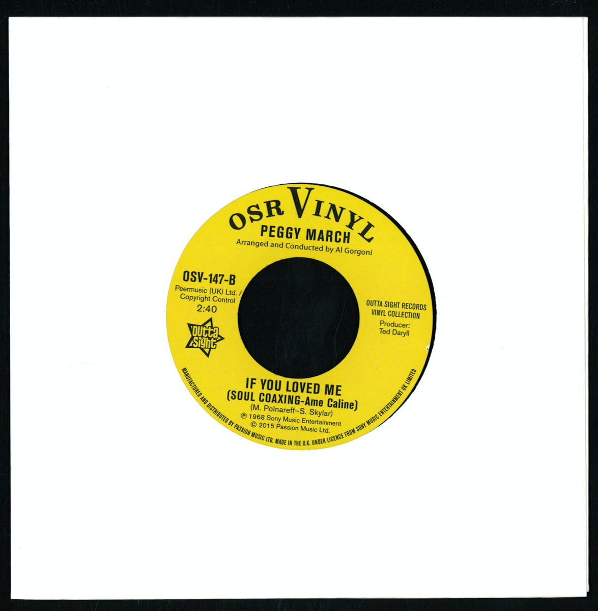 Laura Greene / Peggy March - (PRESALE 5/8/26) Moonlight Music And You / If You Loved Me (VINYL 7") | Mint (M) Mint (M)