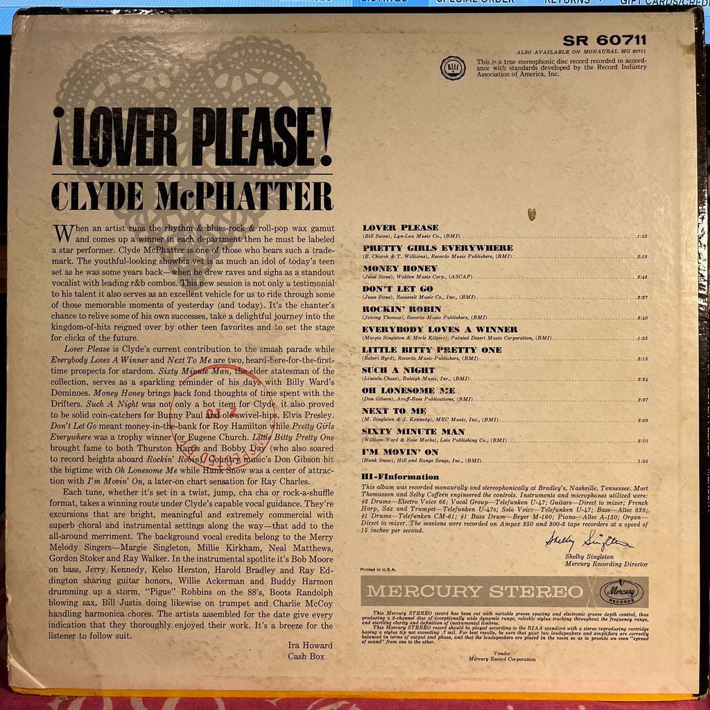 Clyde McPhatter - Lover Please! | Very Good Plus (VG+) Very Good Plus (VG+)