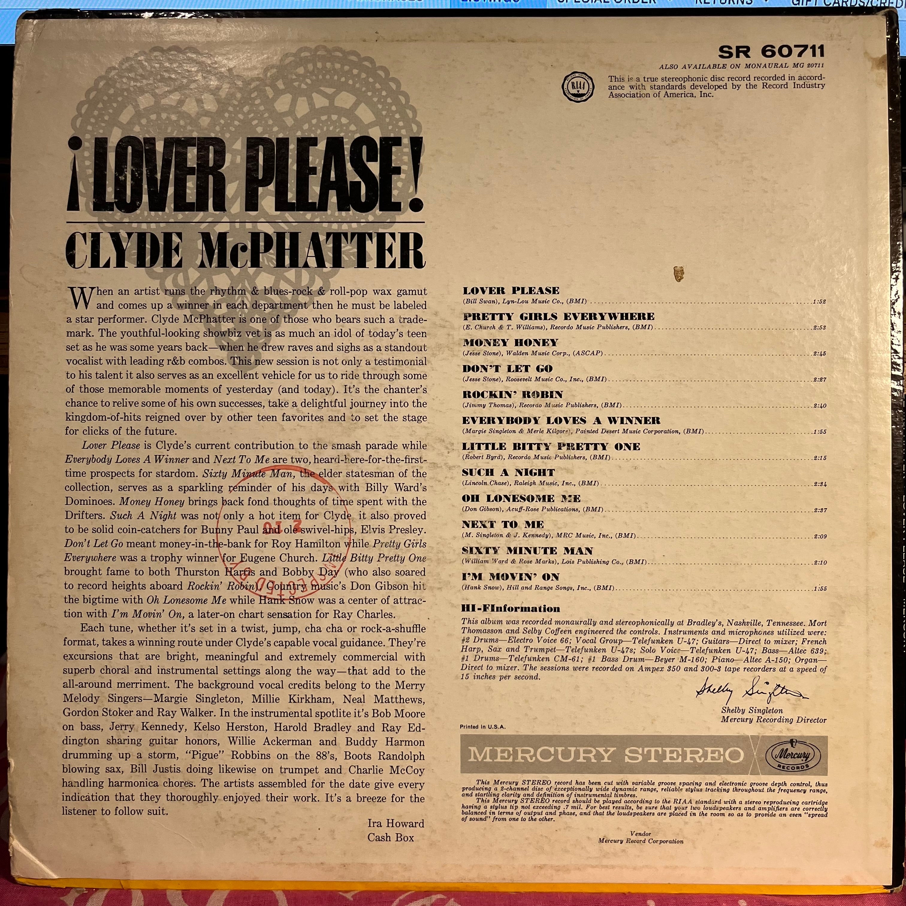 Clyde McPhatter - Lover Please! | Very Good Plus (VG+) Very Good Plus (VG+)