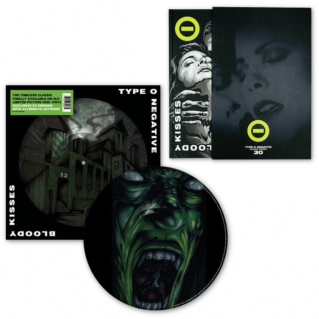 Type O Negative - Bloody Kisses 30 - Green Edition - Graphic Novel & Vinyl Record Bundle