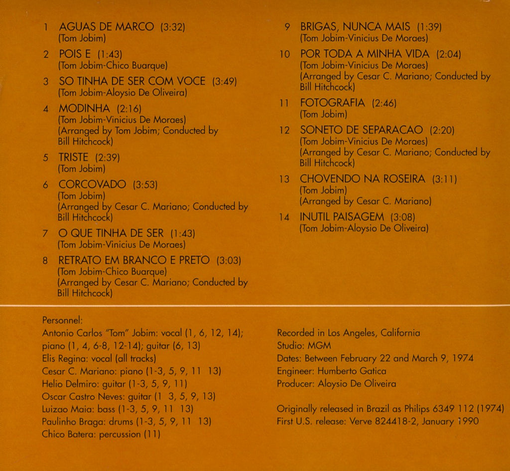 Antonio Carlos Jobim – Elis & Tom Music CD