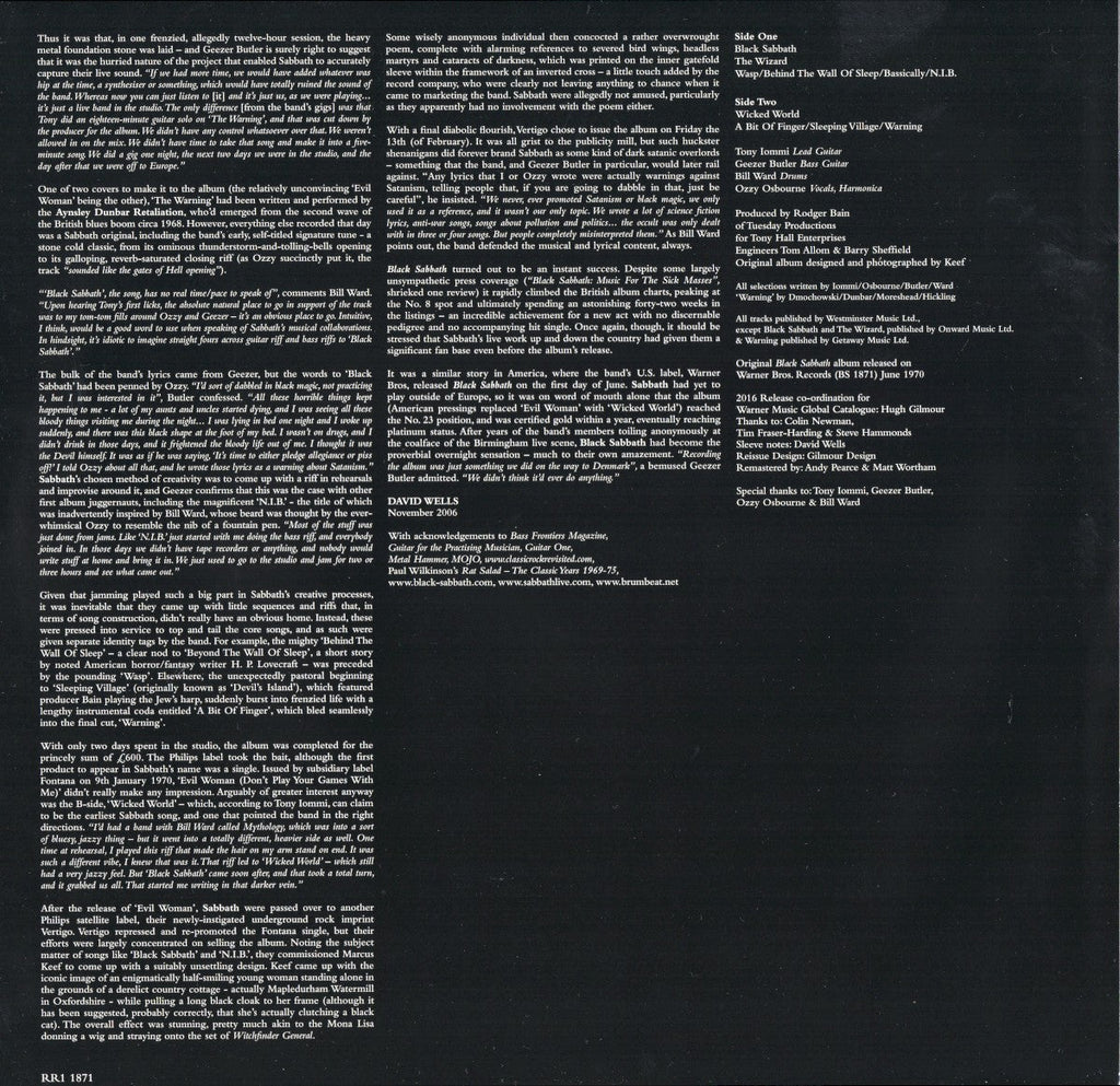 Black Sabbath – Black Sabbath (LP Vinyl) Vinyl Record