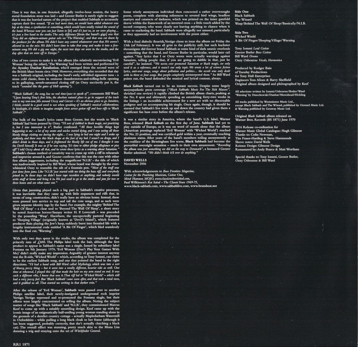 Black Sabbath – Black Sabbath (LP Vinyl) Vinyl Record