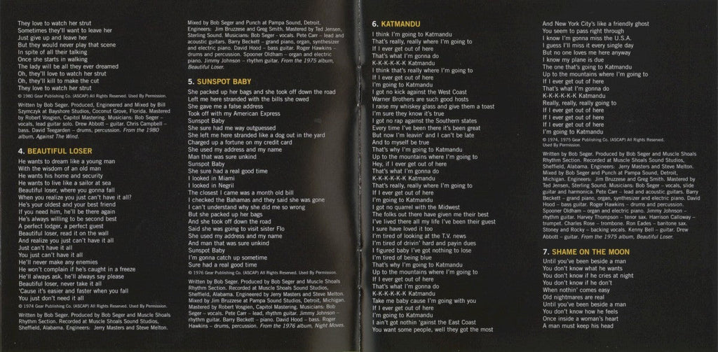 Bob Seger – Greatest Hits 2 Music CD
